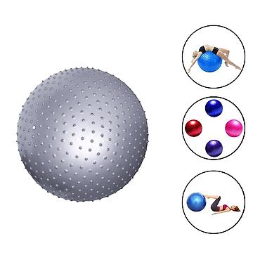 balans topu: №: 7010 Məhsulun adı: Fitnes topu Gymnic 1062 tikanlı, PVC, boz, 85 sm — 1