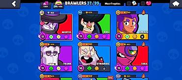 Другие игры и приставки: Аккаунт Brawl Stars - 37 из 99 бойцов открыто. Топ по трофеям на — 1