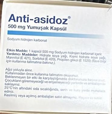 10 лет в одних руках: Anti-asidoz, 500 mg, мягкие капсулы Назначение: - Содержит натрия — 2