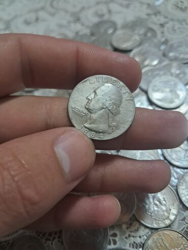 Sikkələr: ABŞ sikkələri – qarışıq lot - Növ və nominalar: quarter dollar (25¢) — 35