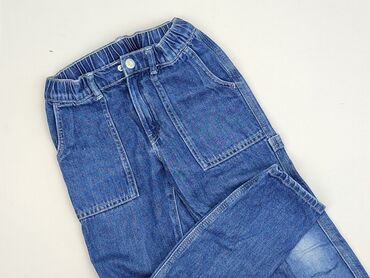 sukienki z prążkowanej dzianiny: Jeans, H&M, 8 years, 128, condition - Perfect