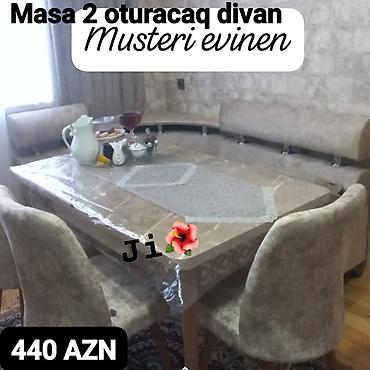 metbext divan: Turkiye istehsali. ✅Metbex masa desti Masa 2 oturacaq+divan Masa — 4