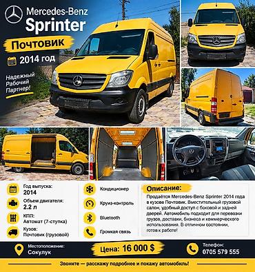 бризгавик на спринтер: Mercedes-Benz Спринтер: 2014 г., 2.2 л, Автомат, Дизель, Фургон — 1