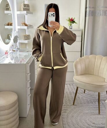 Gornji i donji deo: 💫Ženski komplet trenerke – dvoslojni pliš/futer izgled, udoban i — 5