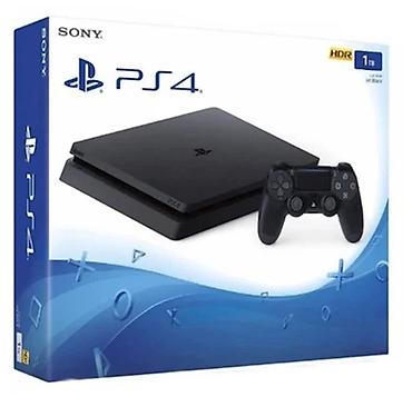 nintendo switch ucuz: Sony PlayStation 4 (PS4) Slim – Jet Black, 1 TB -Oyunlar: 10 ədəd — 1