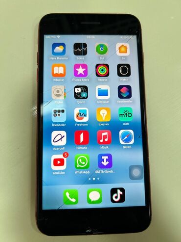 5 barmaq sekilleri: IPhone 8 Plus, 64 ГБ, Красный, Отпечаток пальца, Face ID