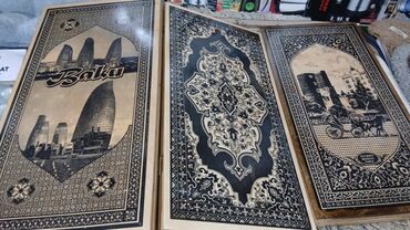 Sandıqlar: Dekorativ taxta qutu – “Baku” temalı - Material: təbii taxta, üst — 5