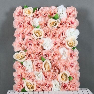 Süni güllər: Dekorativ süni gül paneli – kvadrat modul - Dizayn: sıx çiçək — 27