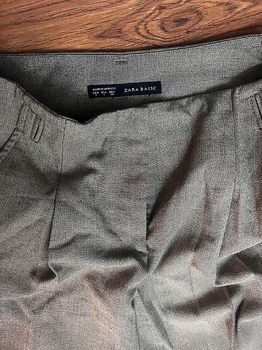 Брюки: Классические женские брюки ZARA BASIC - Модель: укороченные брюки с — 3