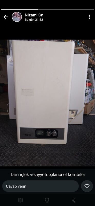 2 ci el kombiler: Airfel divar tipli kombi qaz qazanı - Marka: Airfel - Ön panel