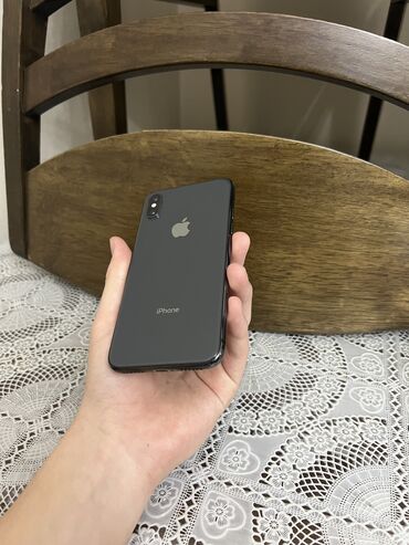 кытайский айфон: IPhone X, Б/у, 64 ГБ, Черный, Защитное стекло, Чехол, 100 %