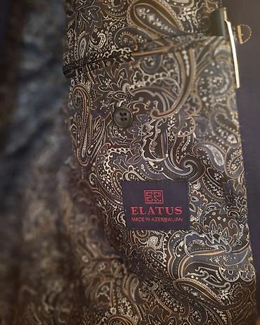 Kişi geyimləri: ELATUS kişi kostyumu – Made in Azerbaijan - Rəng: tünd göy, incə ağ — 2
