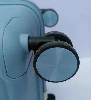 Putni koferi i torbe: Tvrdi kofer na točkiće – svetloplava boja - Materijal: čvrsta — 2