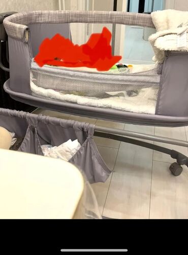 автолюлька cybex: Балдар үчүн кошумча коюлган керебет, Дөңгөлөктүү, түсү - Боз