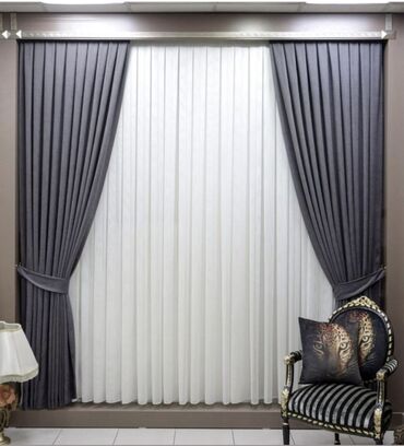 Шторы и занавески: Комплект штор, Шелк, Магнитные, Монтаж без сверления, С вышивкой, Изготовление на заказ, Новый, Для балкона, Для беседки, Для ванной и душа — 6