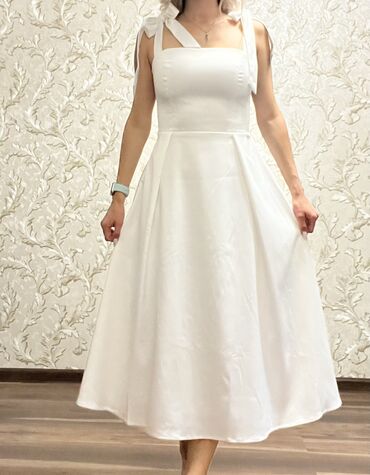 вязаное ажурное платье: Вечернее платье, А-силуэт, Длинная модель, Без рукавов, S