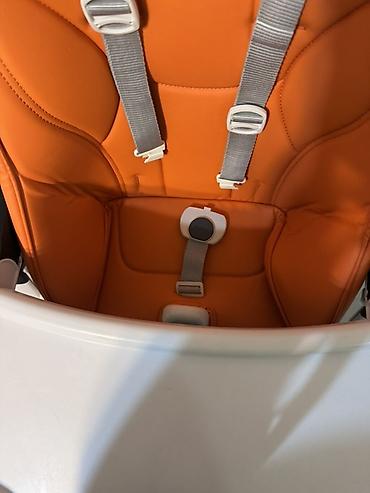 Столы для кормления: Peg Perego Siesta uşaq yemək stulu - Rəng: narıncı oturacaq, ağ-qara — 8