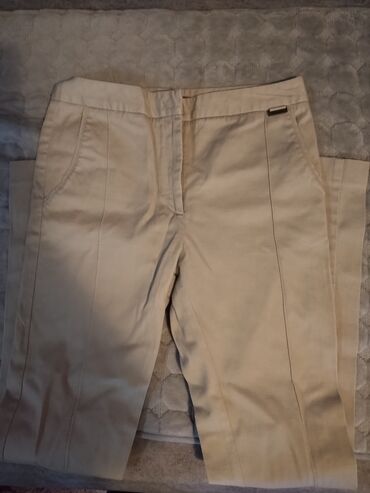 lanene zenske pantalone: S (EU 36), Normalan struk, Ravne nogavice