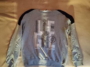 ucuz kask: Boz rəngli kişi sviteri (sweatshirt) - Dizayn: Ön hissədə iri “LIFE” — 1