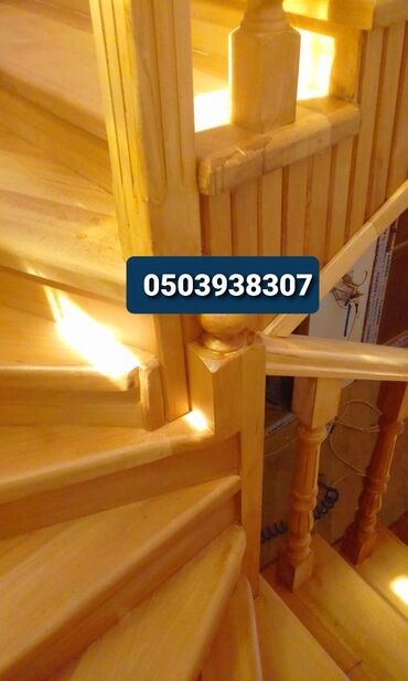 Pilləkən məhəccərləri: Taxta pilləkənlərin hazırlaması.Sərfəli qiymətdə.Zəmanət var! — 30