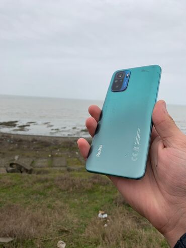 telefon not 11: Xiaomi Redmi Note 10, 64 GB, rəng - Yaşıl, 
 Barmaq izi