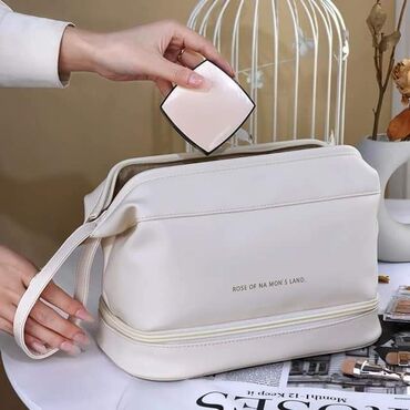 Kozmetika: Двослојна торба за шминкање Женска торба за одлагање Преносива путна