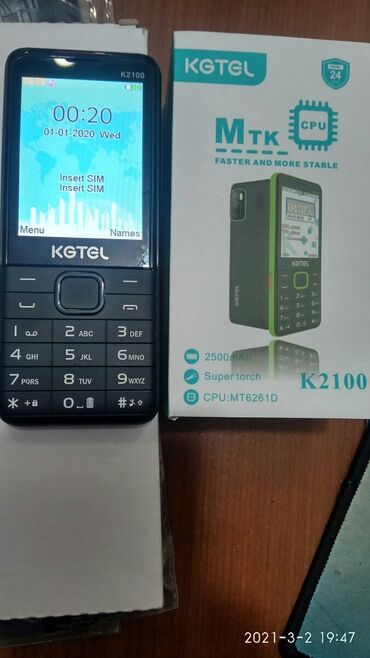kgtel n110 v Azərbaycan | Digər mobil telefonlar: KGTEL modeli:K2100 Dual Sim card Kamera sayı -3 ed Batareya tutumu