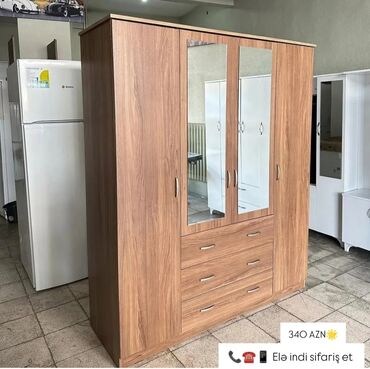 Dolablar: Yeni, Açılan, 4 qapılı Düz dolab, Qarderob, paltar dolabı, Azərbaycan — 18