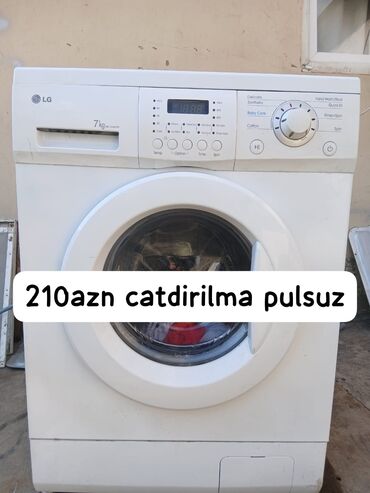 mini paltaryuyan maşın qiyməti: Paltaryuyan maşın LG, 7 kg., İşlənmiş, Automatic, No credit, Ünvandan götürmə, Free delivery, Paid delivery