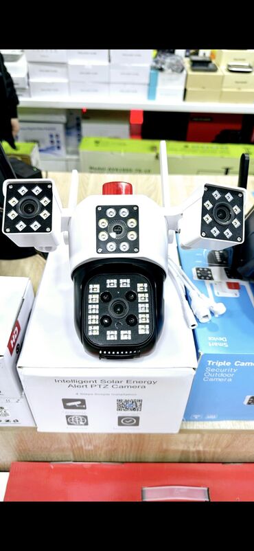 Videomüşahidə: Simsiz Wifi ptz 3 kamera 360° 8mp/4K Çöl səraiti ücün matorlu 3