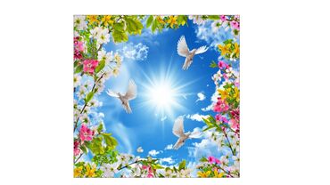 Натяжной потолок: Натяжной потолок 3D потолки, Глянцевое, Матовое Монтаж, Гарантия, Демонтаж — 5