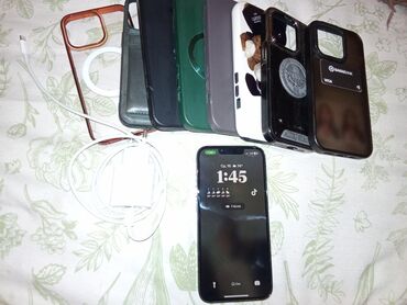 оборудование для сока: IPhone 13 Pro, Колдонулган, 256 ГБ, Black Titanium, Заряддоочу түзүлүш, Коргоочу айнек, Каптама, 70 %