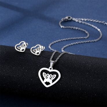 ps narukvice: Set: Earrings, Necklace, Material: Stainless steel