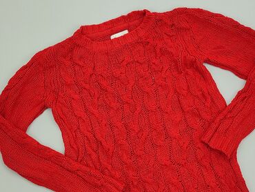 Swetry: Sweter S (EU 36), stan - Zadowalający, wzór - Jednolity kolor, kolor - Czerwony