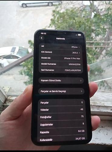 ayfon 6 s plus: IPhone 11 Pro Max, 64 GB, Matte Midnight Green, Face ID — 2