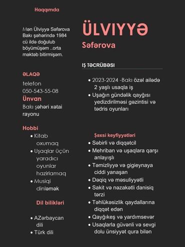 Digər ixtisaslar: Digər ixtisaslar
