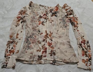 Bluze: Elisabetta Franchi, S (EU 36), Cvetni, bоја - Bež — 5