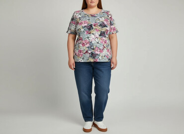 bluzki letnie plus size: Bluzka damska, rozmiar 7XL