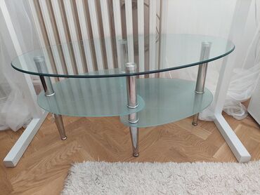 aluminijumski bastenski stolovi: Ovalni, Staklo, Upotrebljenо