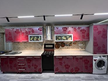 silver kitchen: Кухонный гарнитур, Б/у, цвет - Красный, Самовывоз — 1