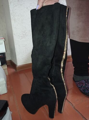 купить сапоги женские зимние кожаные турция: Сапоги, 39, цвет - Черный, Basconi
