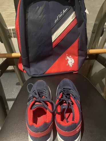 пол сапог: U.S. Polo Assn. seti – idman ayaqqabısı və bel çantası - Rəng