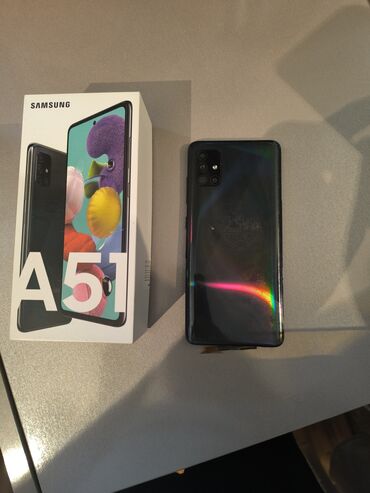 samsung galaxy on7: Samsung A51, 128 GB, rəng - Göy, İki sim kartlı
