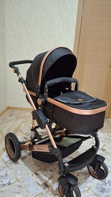 продажа бу вещей: Belecoo brendinin qara rəngli uşaq arabası. Bu model rahatlıq və