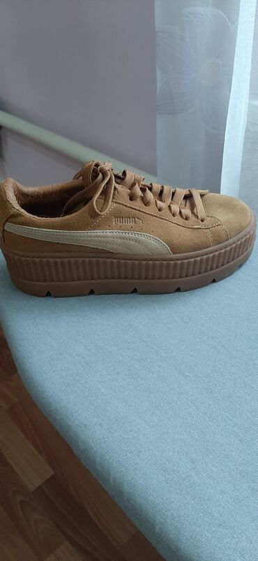 секс форма: Кроссовки Puma платформенные - Цвет: карамельно‑коричневый верх