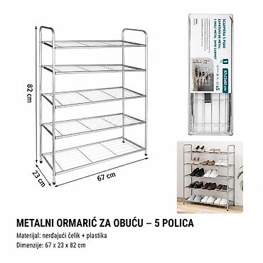 KMT Stalak za obuću od nerđajućeg čelika, 5 nivoa 2407086-A