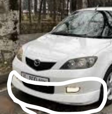 мотор солярис: Юбка переднего бампера Mazda, 2003 г., цвет - Серый, Б/у