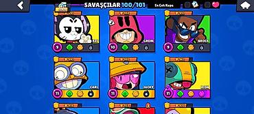 çoxlu oyun: Brawl Stars oyun hesabı - Kupa sayı: 53,970 - Karakterlər: 100/101 — 4