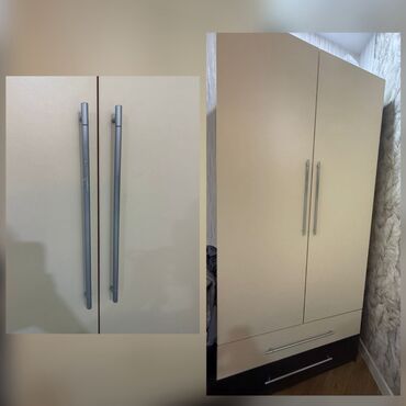 Ev üçün mebel: İşlənmiş, 2 qapılı Düz dolab, Qarderob, paltar dolabı
