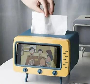 ormaric za lavabo: Držač za telefon – Kutija za maramice 2u1 Dobrodošli u Davidov shop — 1